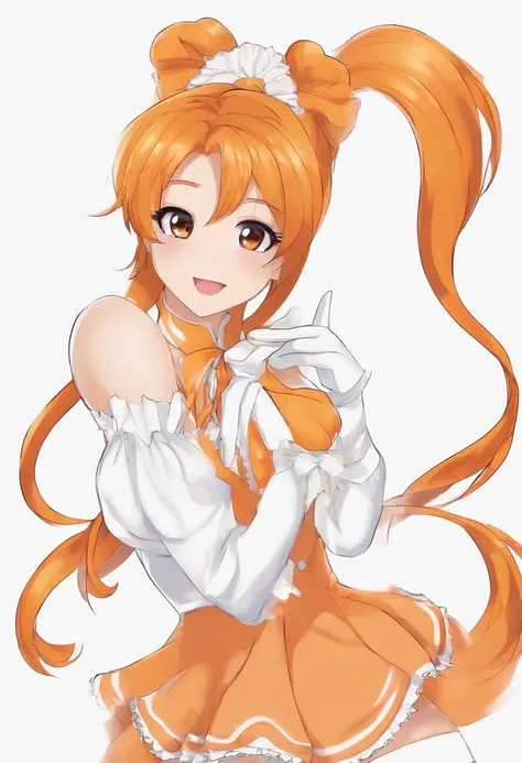 Orange “かわいい cure “charecter, かわいい, in a “かわいい cure” anime style ...