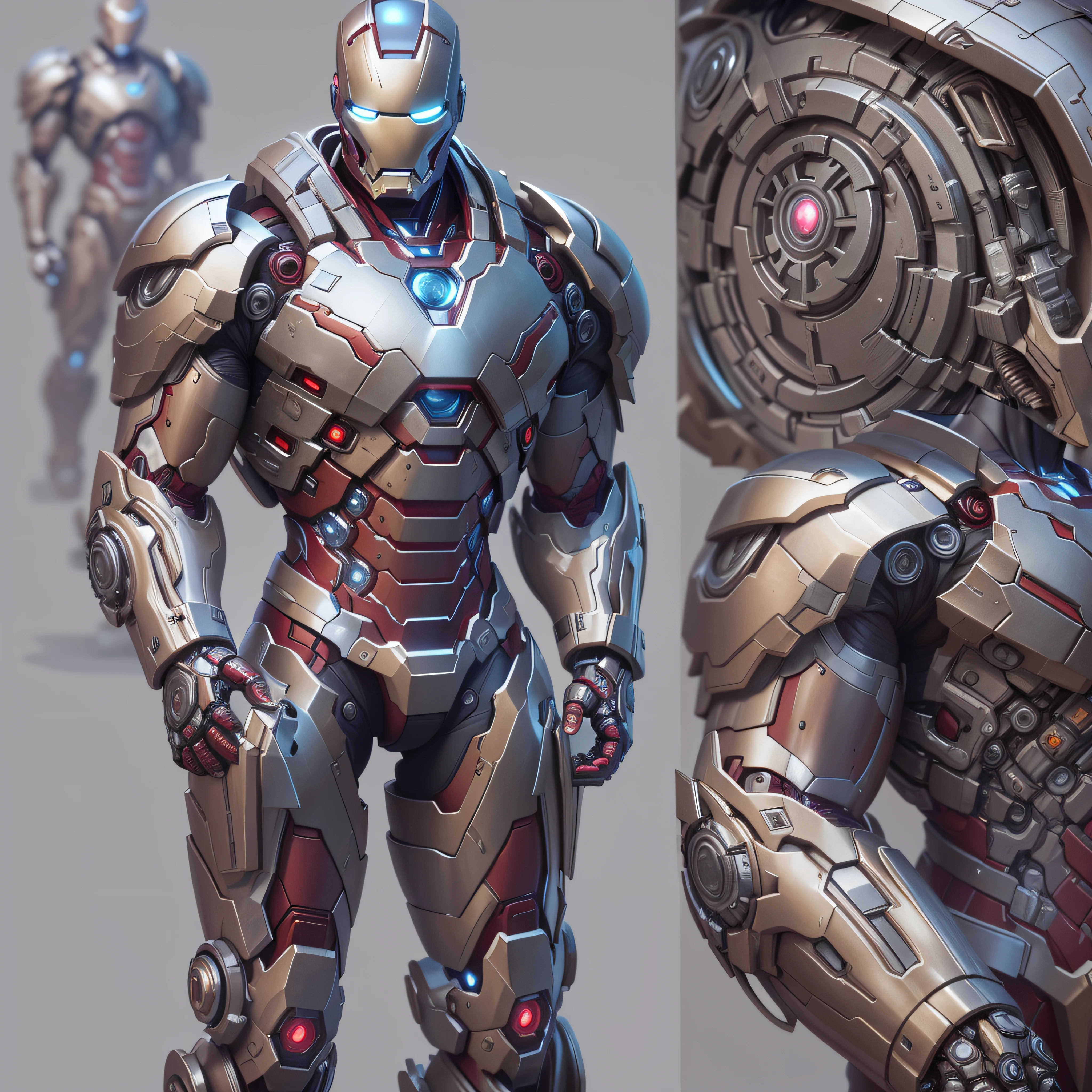 Fotografia Superior do Homem de Ferro da Marvel, biomecânico, robô