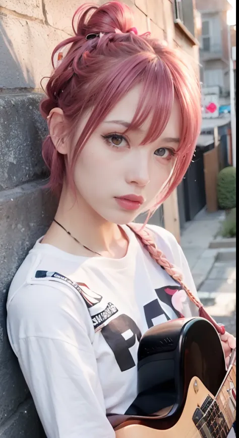 (masutepiece), (Portrait), (Aesthetic), (cute little), (upper blody), (High quality), (aesthetic clothings), (professional angle), (thirds rule), (Feminine), (Woman), , (Beautiful),(Feminine features), (18year old:1.4), Solo, 1 woman, (Charming punk girl),...