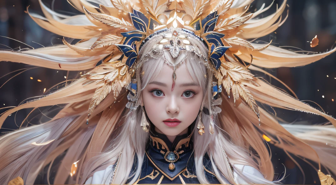 8K（tmasterpiece，k hd，hyper HD，32K）Long flowing black hair，National Canyon Park，Goddess of water control ，Protector of the Dharma（realisticlying：1.8），Flame dragon pattern robe，Pass the pink headdress，The leaves flutter，The canyon background is pure，Hold your head high，Be proud，The nostrils look at people， A high resolution， the detail，autumnal， RAW photogr， Sharp Re， Nikon D850 Film Stock Photo by Jefferies Lee 4 Kodak Portra 400 Camera F1.6 shots, Rich colors, ultra-realistic vivid textures, Dramatic lighting, Unreal Engine Art Station Trend, cinestir 800，Hold your head high，Be proud，The nostrils look at people