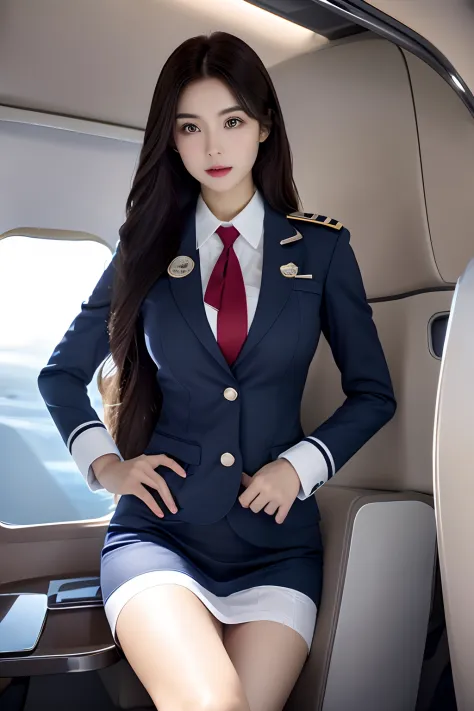 Sexy woman in stewardess uniform、ukranian、Ukrainian goddess、jaw ...