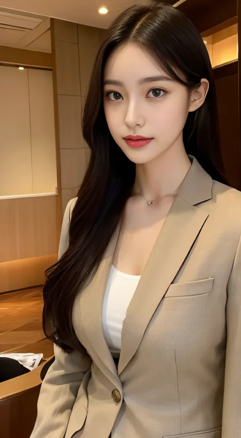 Tall and slender beauty、Beauty in suits、Colossal tits、undershirt、Cool ...