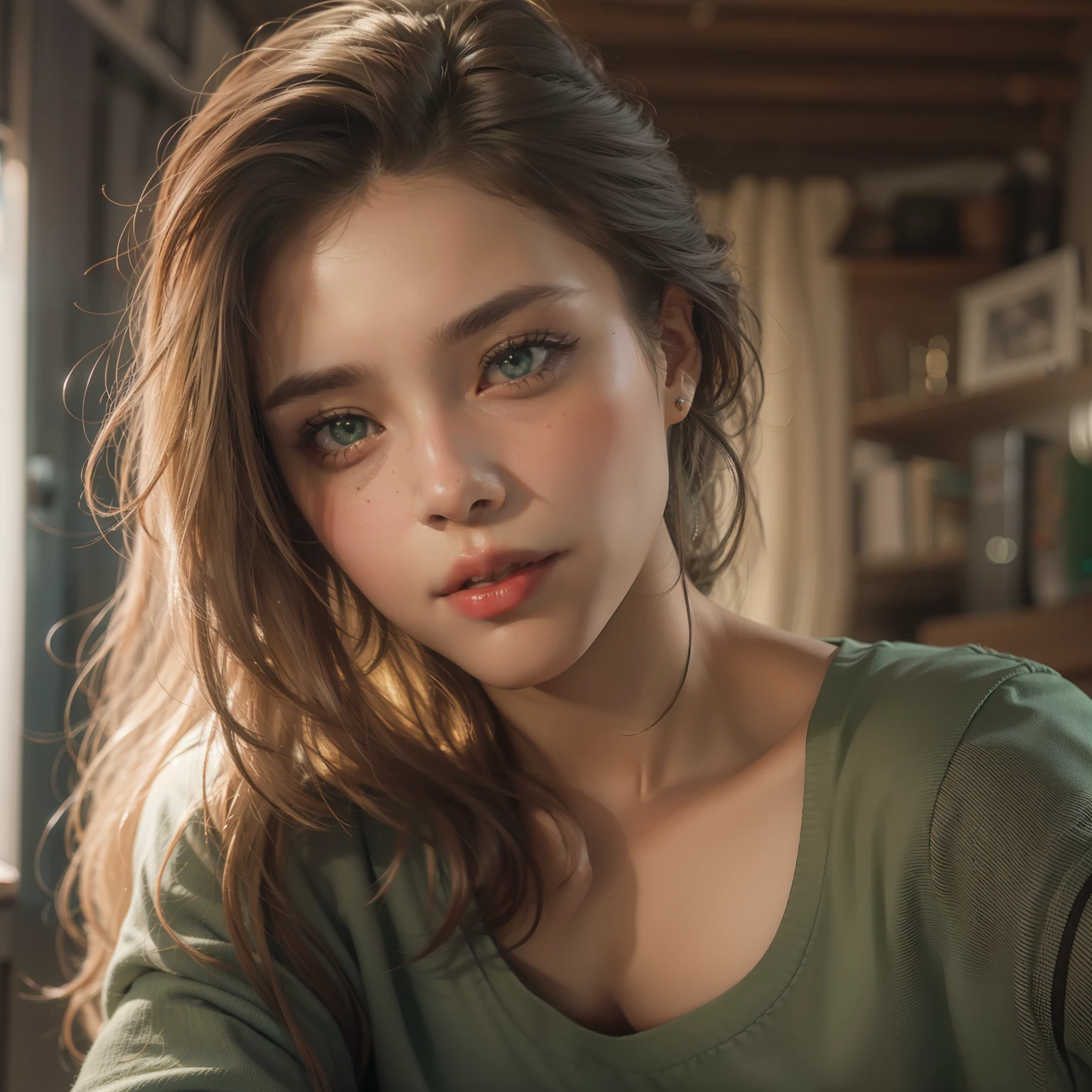 perfect green eyes, perfect face, perfect lighting, photoshoot, 1beautiful  woman - SeaArt AI