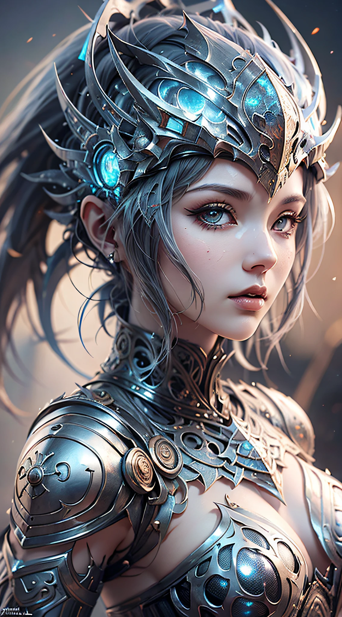 a close up of a woman in armor holding a sword,  of armor, 3D CGI anime fantasy art, detailed fantasy art, fantasy paladin woman, epic fantasy uhd art style,  in knight&#39;s armor, beautiful female knight, Realistic, of a beautiful female knight, fantasy art 8k, 极其详细的Artgerm, gorgeous female paladin, Masterpiece female knight armor