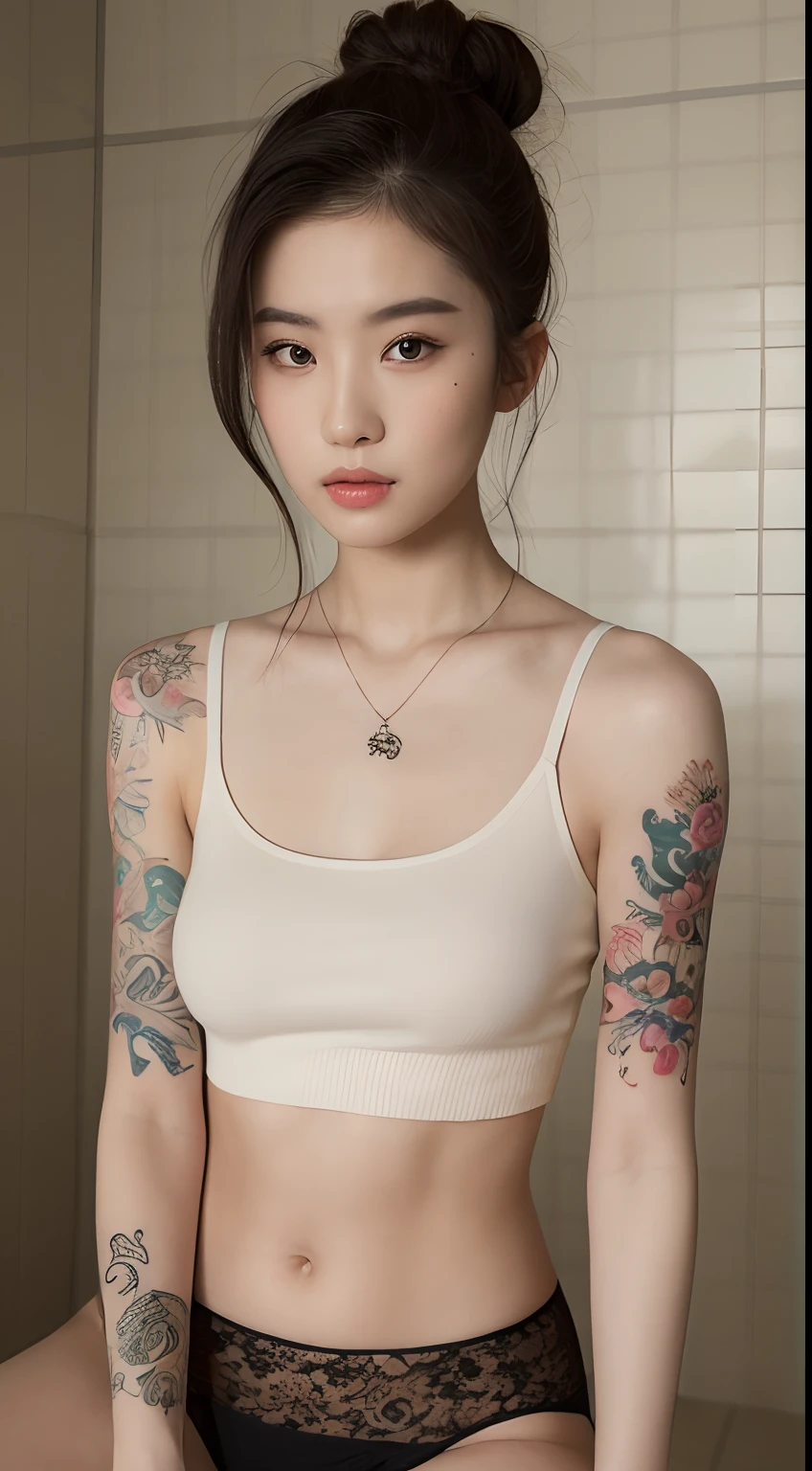 Best quality, 8k, Masterpiece :1.3)), Sharp focus :1.2, Korean sexy slim  girl. 18year - SeaArt AI