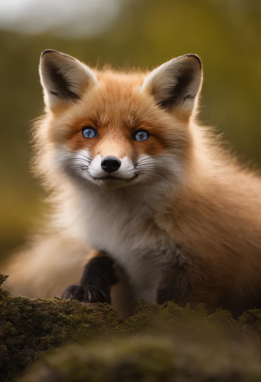 furry fox cub:1.3, bright blue eyes, white fur, fox boy, short body:1.2 -  SeaArt AI