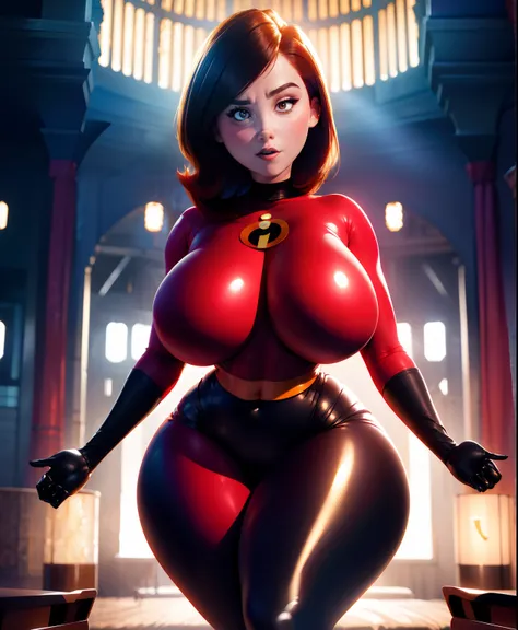Mrs. Incredible, Elastigirl, Helen Parr, nude at the bath, open legs -  SeaArt AI