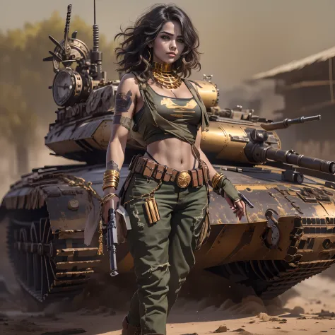 Gere uma imagem da personagem Mara, also known as 'Mara Death Dealer', do jogo Call of Duty: Guerra moderna: corpo inteiro, fisi...