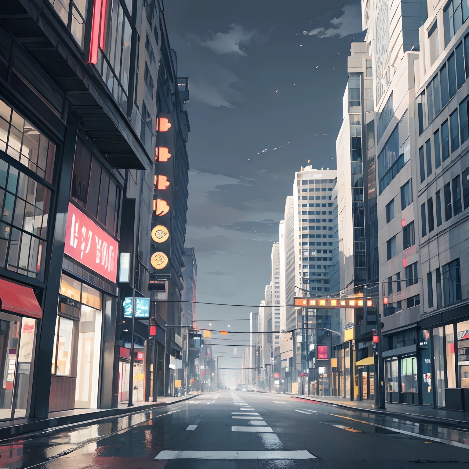 Beautiful city scene, street, gray city, ultra sharp, hd - SeaArt AI