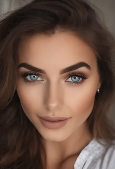 arafed woman fully sexy girl with blue eyes ultra realistic