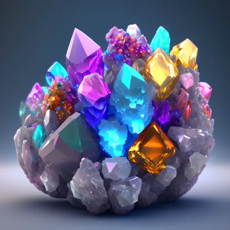 dreamlikeart beautiful mineral, rainbow crystals, ultra detailed, incredible lighting, hyper detailed, 8k, unreal engine 5, 3d render
