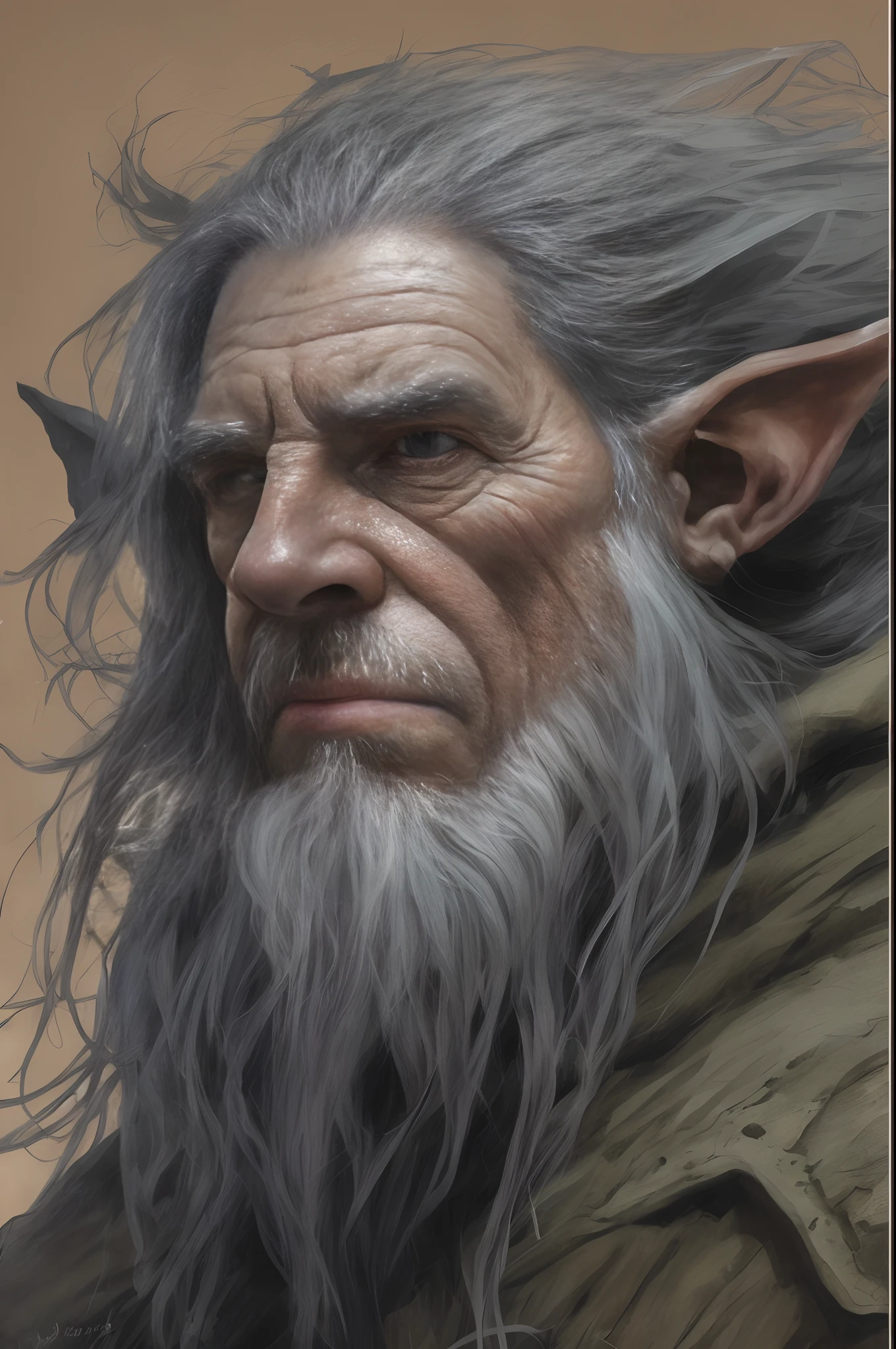 High angle detailed ((dnd druid portrait)), continued, high definition ...