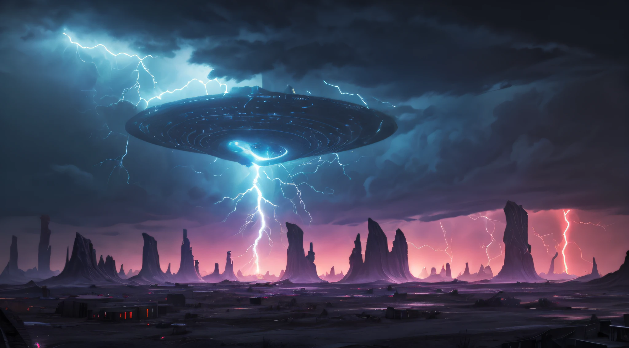 (best quality,4k,8k,highres,masterpiece:1.2),ultra-detailed,(realistic,photorealistic,photo-realistic:1.37),Nazi UFOs,Earth's climate manipulation,futuristic technology,dark atmosphere,dystopian landscape,ominous clouds,illuminated UFOs,metallic textures,sinister shadows,intense storm,devastating power,secret experiments,global devastation,apocalyptic scenario,alternative history,menacing presence,surreal skies,extraterrestrial invasion,epic battle,shockwaves of destruction,advanced weaponry,massive lightning strikes,electromagnetic interference,chaotic weather patterns,overwhelming force,mass hysteria,desolate cities,bold color palette,mysterious symbols,ominous energy,cosmic secrets,revealing the truth.