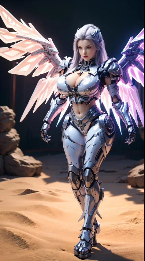 (DRAGON HEAD), HUGE FAKE BOOBS, (BEAUTIFUL FACE, (WHITE:0.8, RGB:1), (CROP TOP MECHA ARMORED GEAR), (((A PAIR OF HUGE MECHANICAL WINGS SPREAD OUT))), FUTURISTIC DRAGON MECHA SUIT, (CLEAVAGE), (SKINTIGHT YOGA PANTS), (PERFECT BODY:1.2), (FULL BODY VIEW), FR...