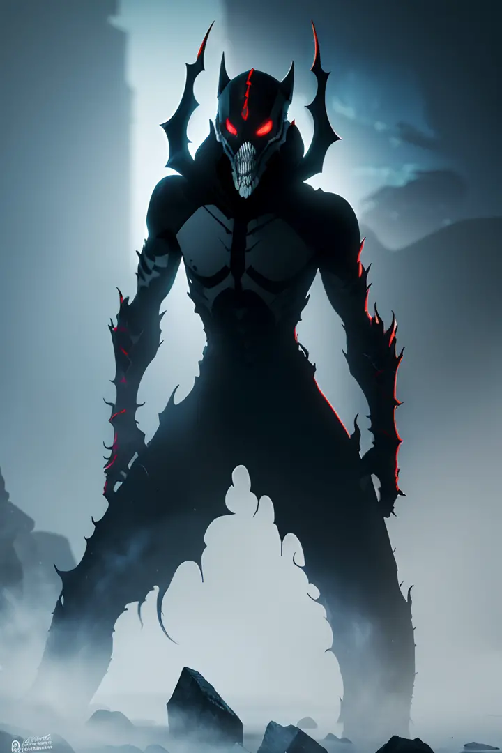 This Hollow has skin as black as obsidian and a sharp, dark skull-like mask. Its arms extend like sharp blades, and it attacks with slashing strikes. Instead of claws, it has spiritual tentacles that can stretch out to capture prey from a distance