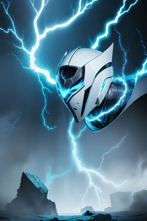 This Hollow is surrounded by spiritual lightning, which constantly crackles over its body. The mask has an electrical design, with sparking eyes. It can shoot lightning bolts and create electrical storms in its charges full body