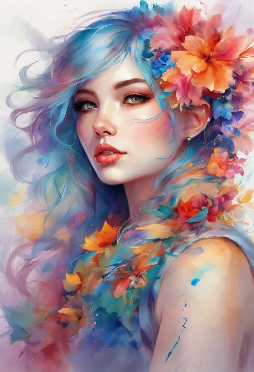 anime girl with colorful hair and a colorful dress, rossdraws pastel vibrant, rossdraws cartoon vibrant, style of anime4 K, a beautiful anime portrait, artgerm colorful!!!, ! Dream Artgerm, Beautiful anime girl, anime styled digital art, Anime art wallpaper 4k, Anime art wallpaper 4 K, Digital anime art, Extremely detailed Artgerm