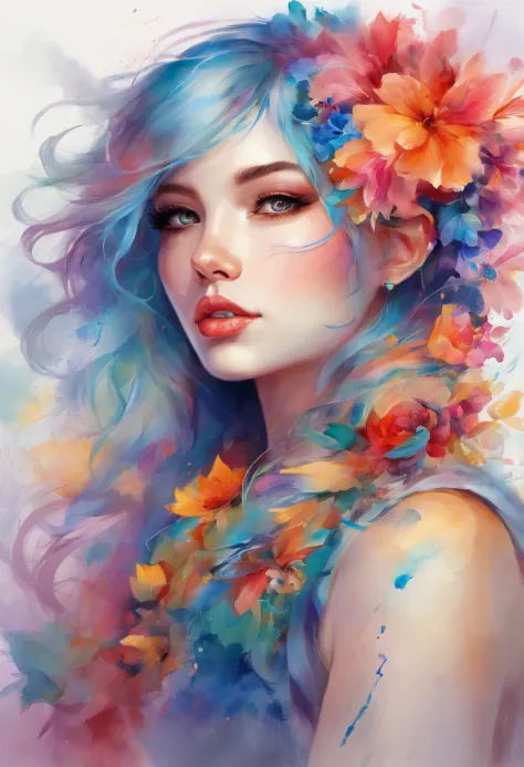 anime girl with colorful hair and a colorful dress, rossdraws pastel vibrant, rossdraws cartoon vibrant, style of anime4 K, a beautiful anime portrait, artgerm colorful!!!, ! Dream Artgerm, Beautiful anime girl, anime styled digital art, Anime art wallpape...