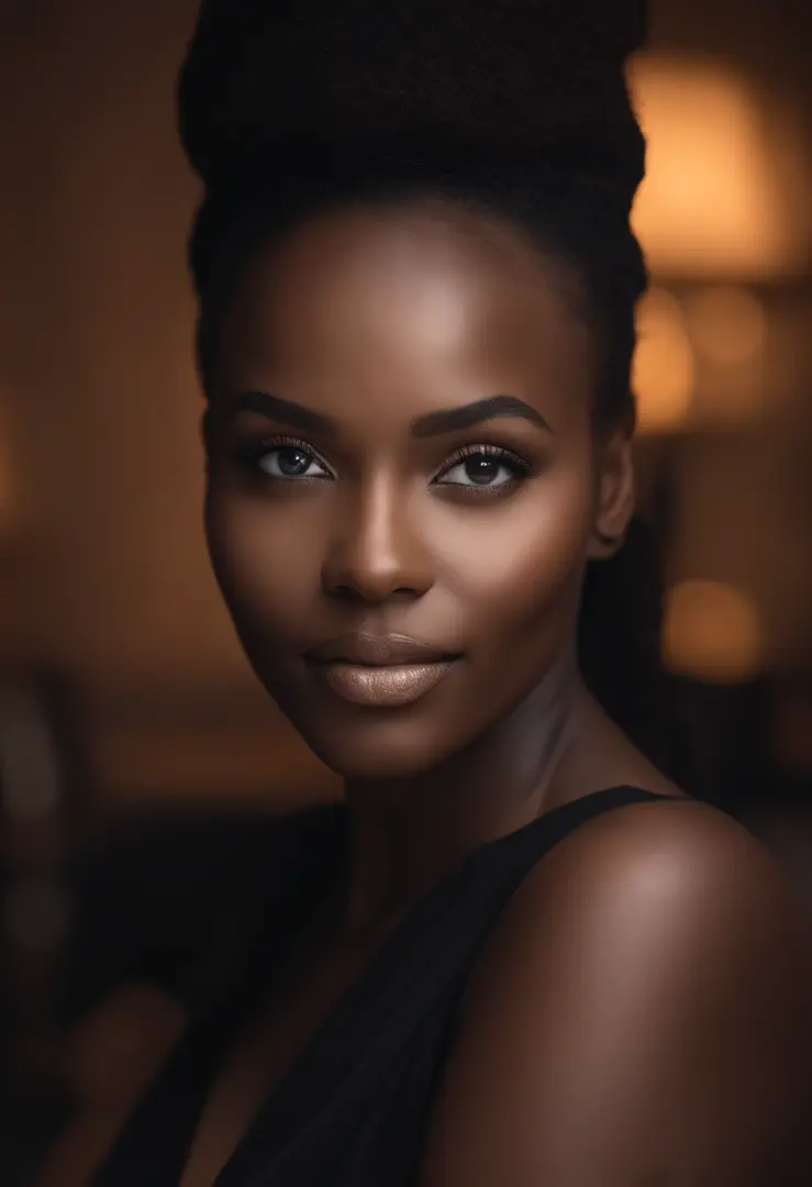 Femme africaine, fille sexy aux yeux bruns, ultra réaliste ...