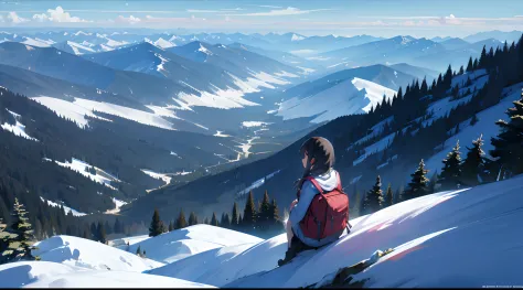 teens girl，adolable，Above the peaks，PC Wallpapers