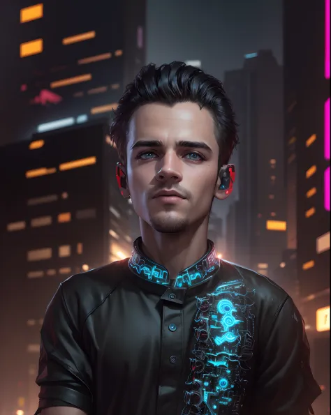 Change background cyberpunk handsome boy, realistic face, 8K ultra realistic,