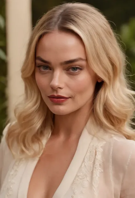 مارجوت روبي تعطي اللسان إلى قضيب صغير مع الواقي الذكري - SeaArt AI