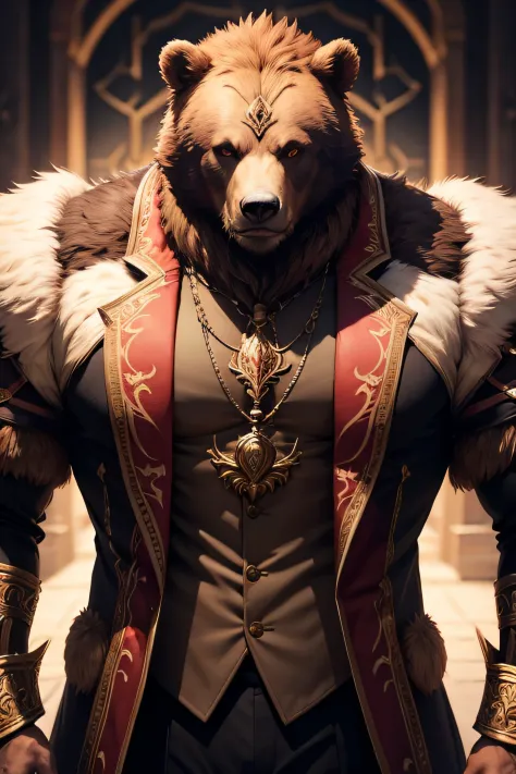 Bear Beastman　male people　vestments　Fantasia