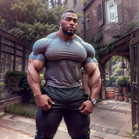 The beefiest man ever, enormously beefy black man with absolutely ...