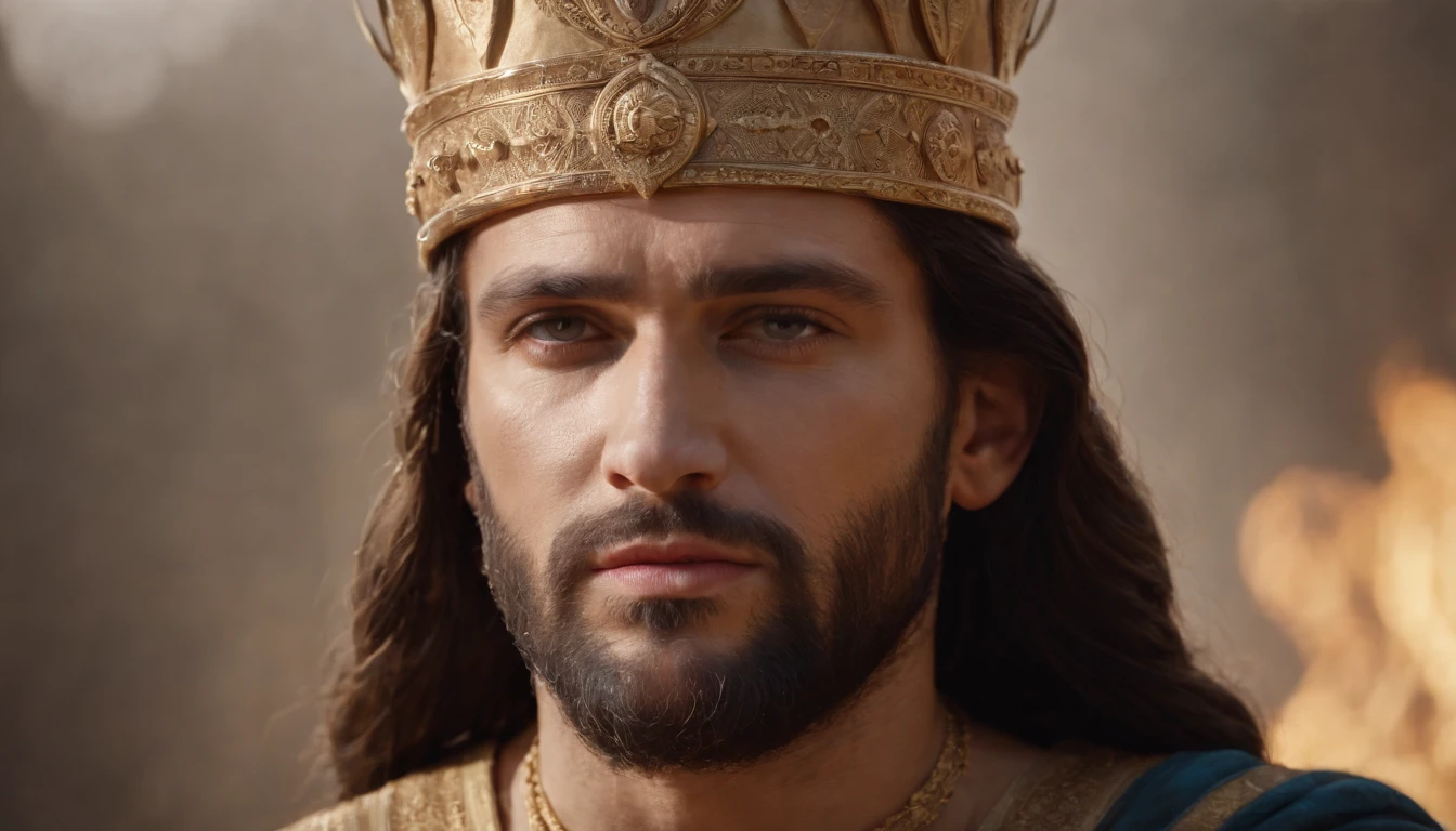 king solomon, son of king david, biblical character, ultrarealistic art