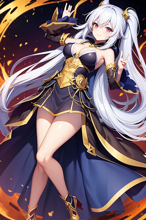 arme grand chase character dressed as a sorceress, anime style, featured character from the game