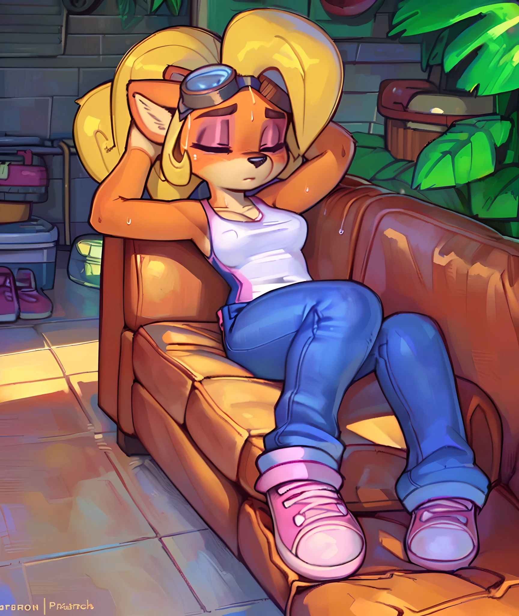 Coco bandicoot], [Uploaded to e621.net; (Pixelsketcher), (wamudraws)],  ((masterpiece)), ((high quality)) - SeaArt AI