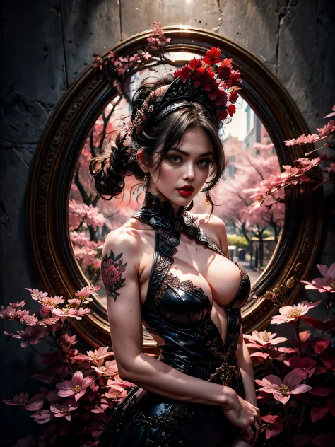 minimal, A sexy woman in armor, legendary warrior , A beautiful babe, sex pose, erotic design , erotic face, erotic pose, pore black hair, small tits, big eyes, sexy eyes, body covered with tattoo, red lips, sexy lips, sexy face, erotic, erotic pose, FULL ...