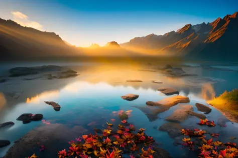 landscape photography of fundatura ponorului by marc adamus, morning, mist, rays of light, beautiful