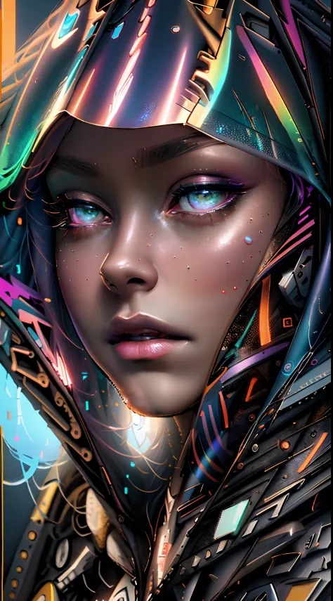 um close up de uma mulher vestindo uma jaqueta vermelha e azul, Arte digital 4K realista, Arte digital 4K realista, bela arte di...