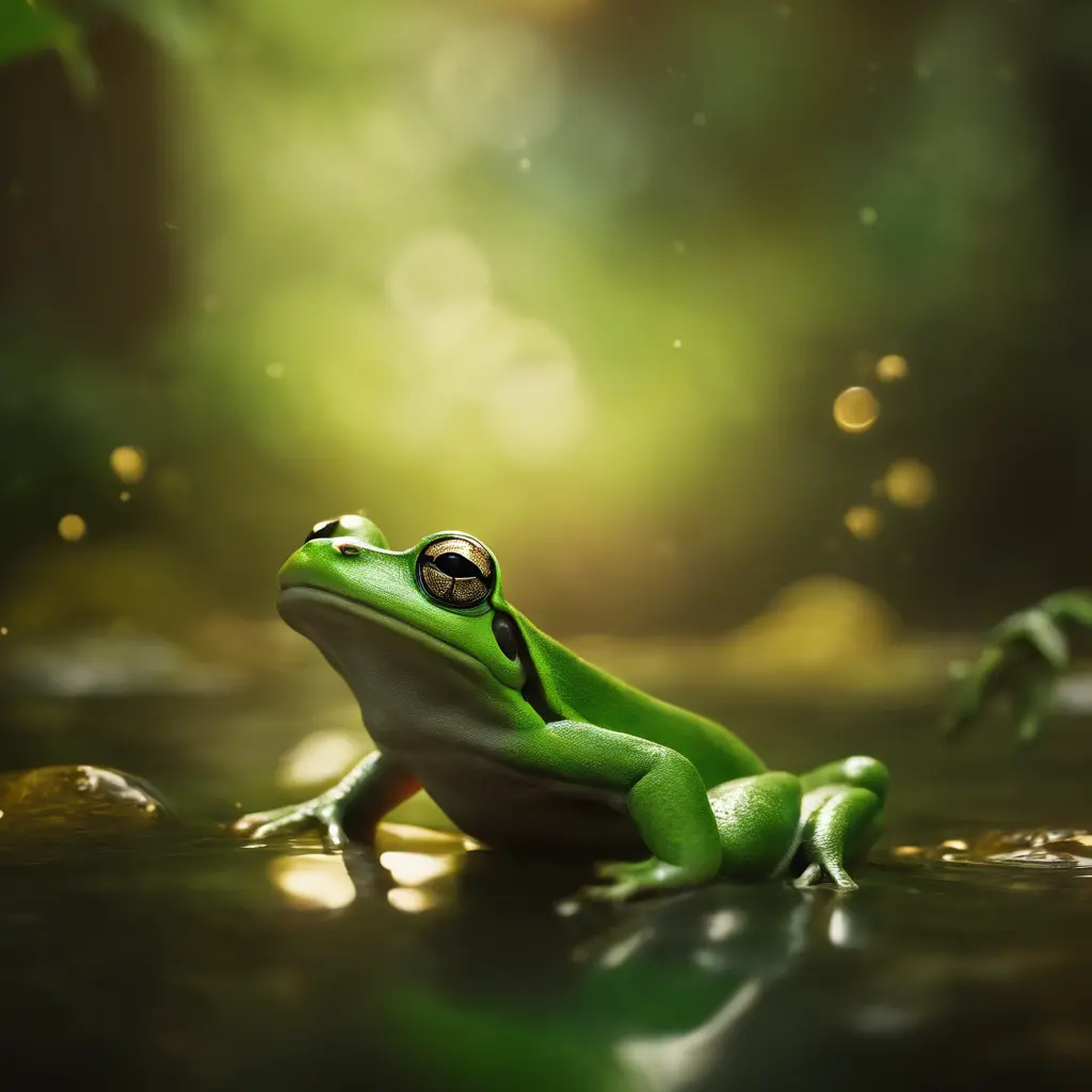 Ultra realistic frog sitting at a pond - SeaArt AI