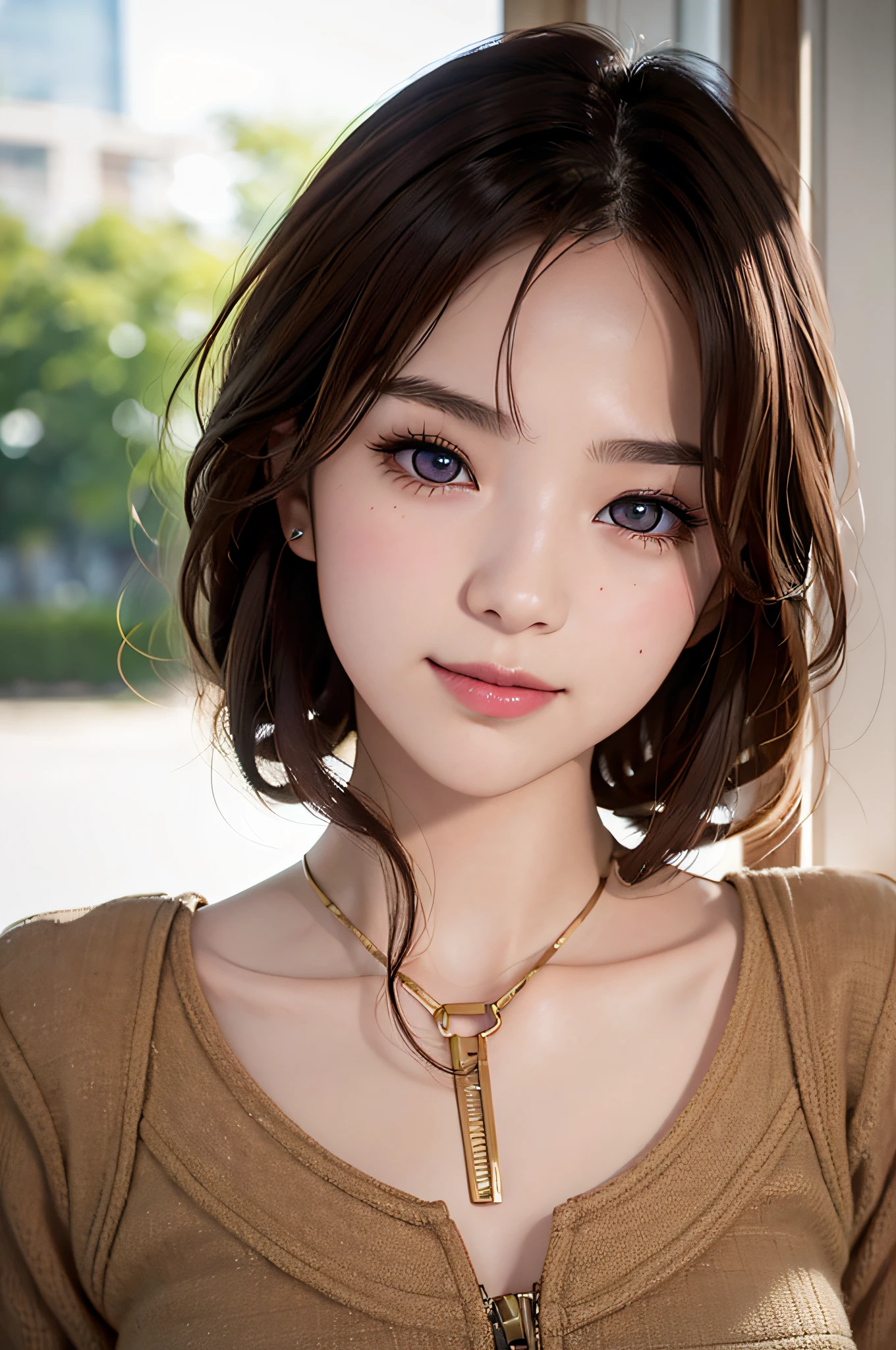 Highly detailed CG Unity 32k wallpaper, Realistic , photographrealistic , Raw photo , high-definition RAW color photography , professional photograpy , Best Quality , 超A high resolution , ultra-detailliert , official photo . Break sharp focus , detailed shadow , Soft lighting , Bokeh , bloom , Light from the front , Cinematic lighting , Light on Face , Beautiful lighting , Retro environment , Camera Flash , a polaroid photo , lo fi , Graded Tone , Film grain . adorable girl , kind , grateful , Seductive smile , Natural makeup , Beautiful eyes , Big eyes , Natural eyes . Thin eyebrows . Breaking small breasts . slim . Short stature . Beautiful skin . gleaming skin . Smooth skin . Natural Skin . Break POV . ((close up)) . (Beautiful face) .１a person、 Half body shot,extremely detailed cute girl,(20yr old)、