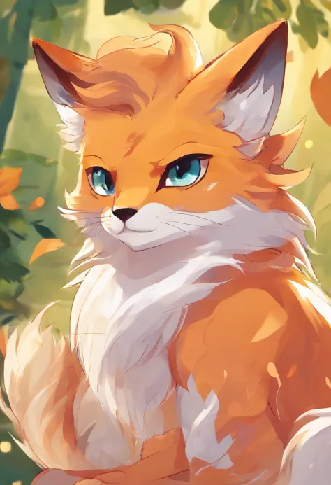 Masterpiece,High quality,abstract res,Digital painting\(artwork of a\), by Dagasi, Yupa,Kiyosan,(anthro,Fluffy fur,Character focus:1.1),anthro male cat,Short hair,Portrait , eyes with brightness, in a panoramic view, Character focus.(detailedbackground:0.7...