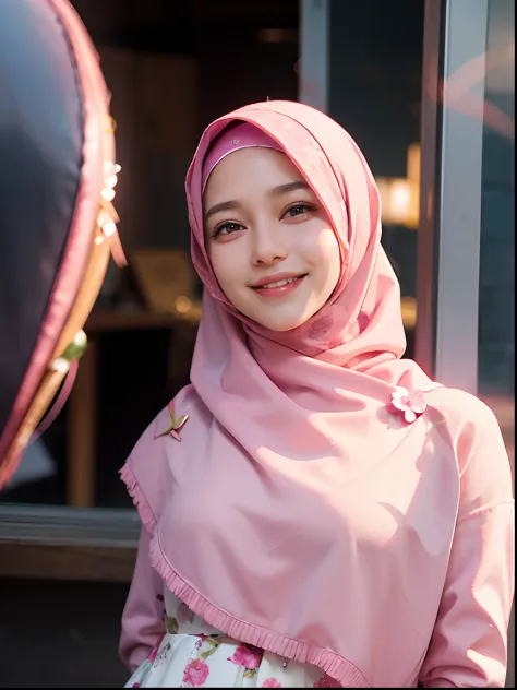 hijab malay, pink legging, cameltoe - SeaArt AI