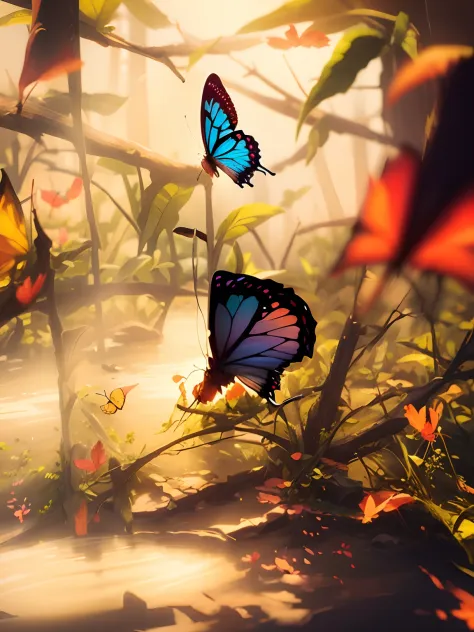 change background, beautiful nature, colour full butterfly