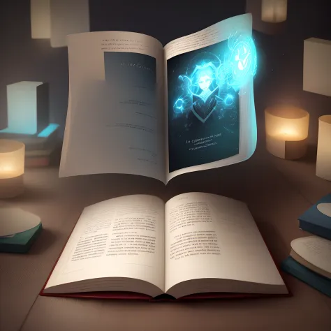 An enchanted book with pages that come to life as interactive holograms