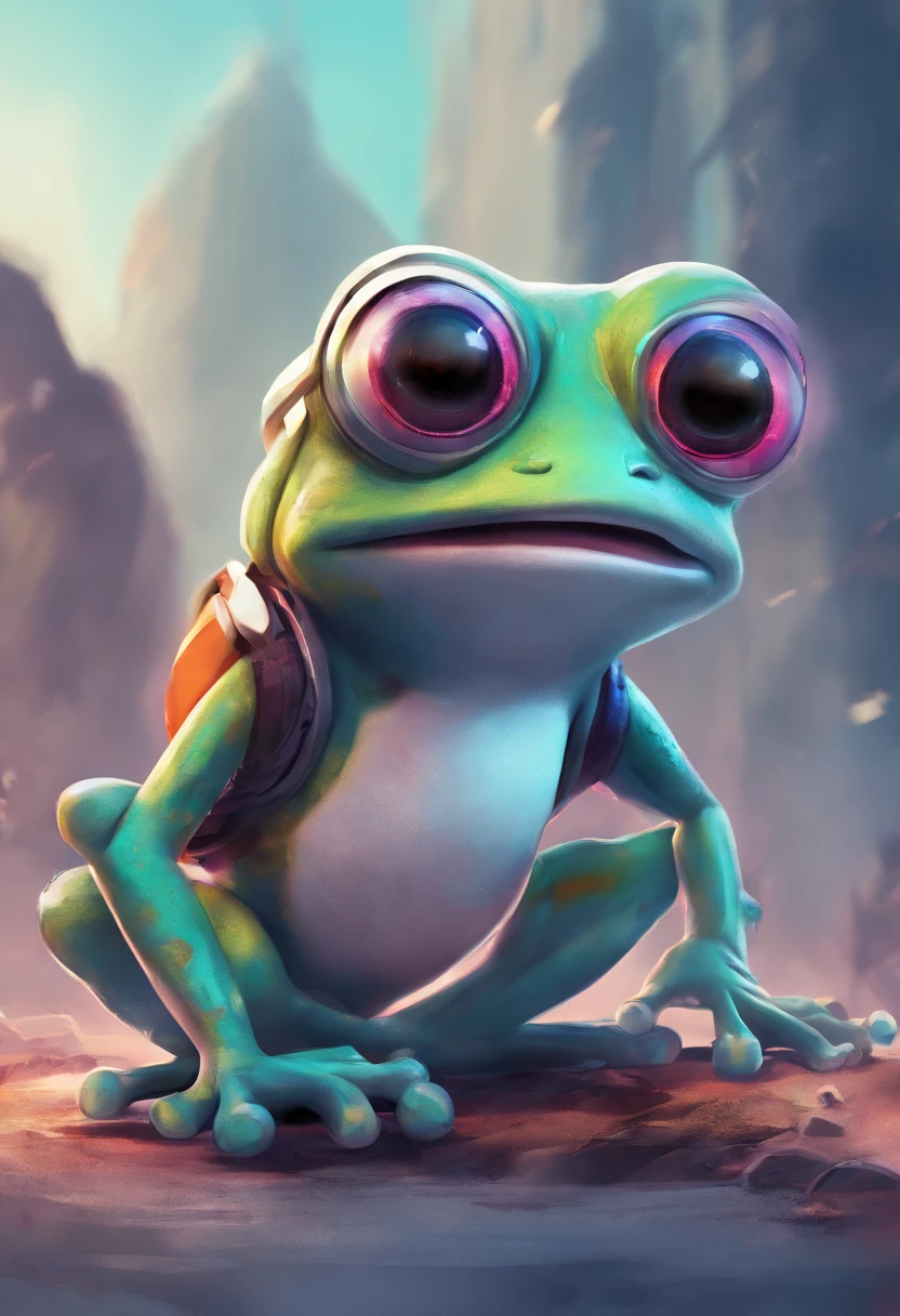 Crazy frog fan art style - SeaArt AI