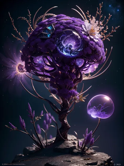 Incredible and spectacular scenes, ((high quality)), ((detailed)), ((fantasy)), "purple plasma brain, purple plasma body, realis...