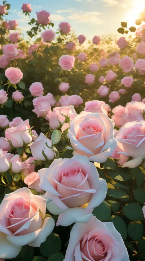 Secret Garden - Pink Roses Flowers, Birds. Seamless Floral Background.  Pastel Watercolor in Pale Vintage Colors Stock Illustration - Illustration  of flying, garden: 134272880