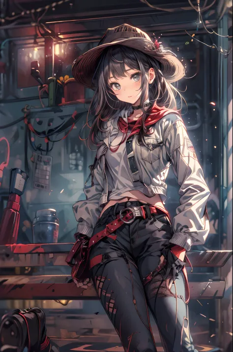 (masterpiece:1.2), best quality,PIXIV, cool girl, cowboy shot,