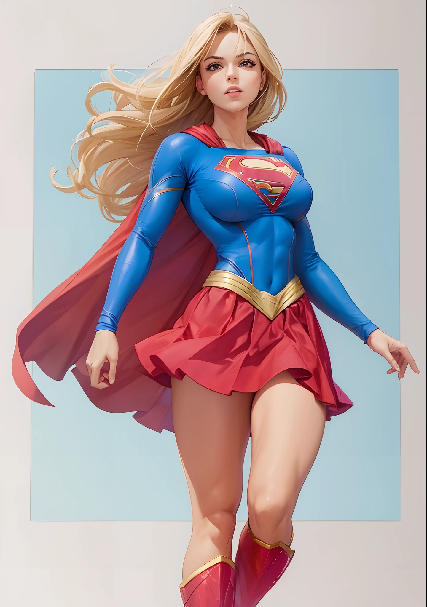Supergirl, very beautiful, extremely sexy, big-ass, Fitness, legs thick