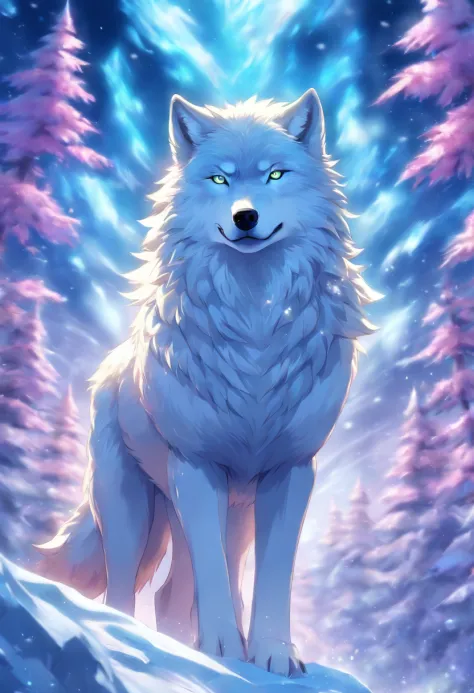 Majestic artic wolf