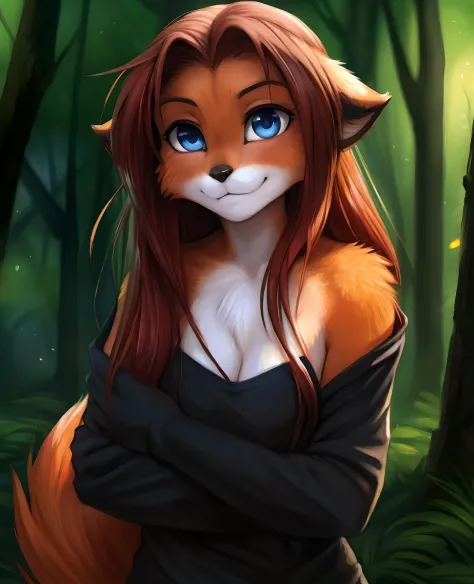 by kenket, by totesfleisch8, (by thebigslick, by silverfox5213:0.8), (by syuro:0.2),,,, Laura, Keidran, twokinds, by tom_fischbach,, (best quality, masterpiece:1), solo, furry female anthro, blue eyes, long hair, reddish brown hair, portrait, fingers, fing...
