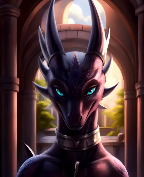 Cynder furry, detailed extremely , masterpiece, looking viewer, detailed background, happy,