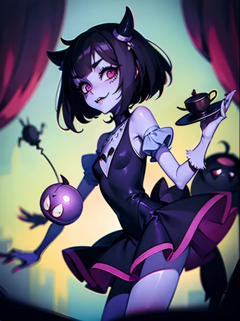 muffet from undertale, Spider Theme, Fan art, Tea Party