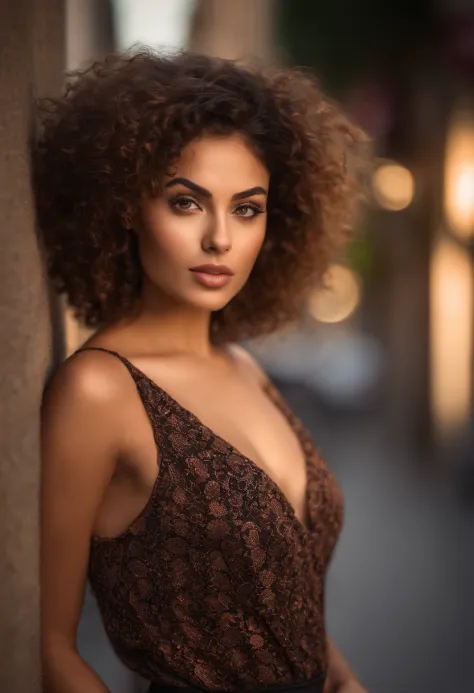 Boobs Covered With Long Brown Hair For Beautiful Young Mixed Race